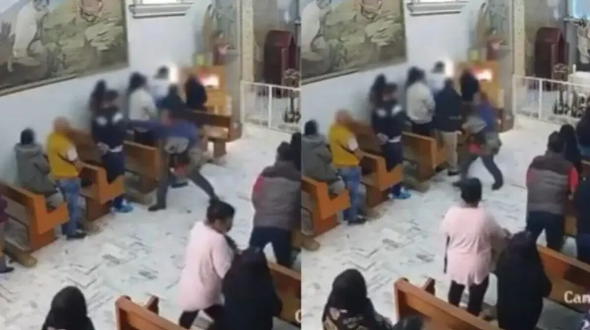  El intento de agresión con un cuchillo ocurrió frente al altar y desató el caos en plena ceremonia religiosa. 