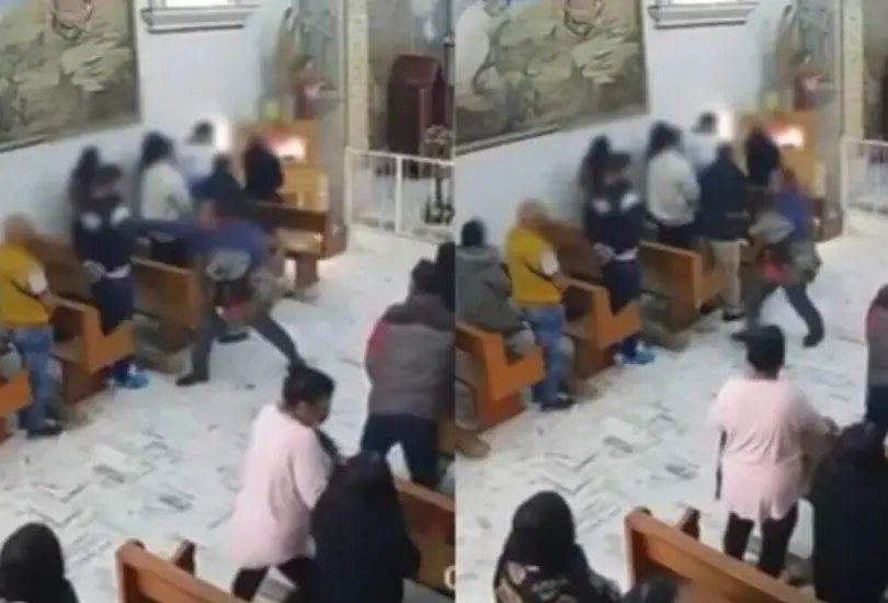 El intento de agresión con un cuchillo ocurrió frente al altar y desató el caos en plena ceremonia religiosa. El intento de agresión con un cuchillo ocurrió frente al altar y desató el caos en plena ceremonia religiosa.