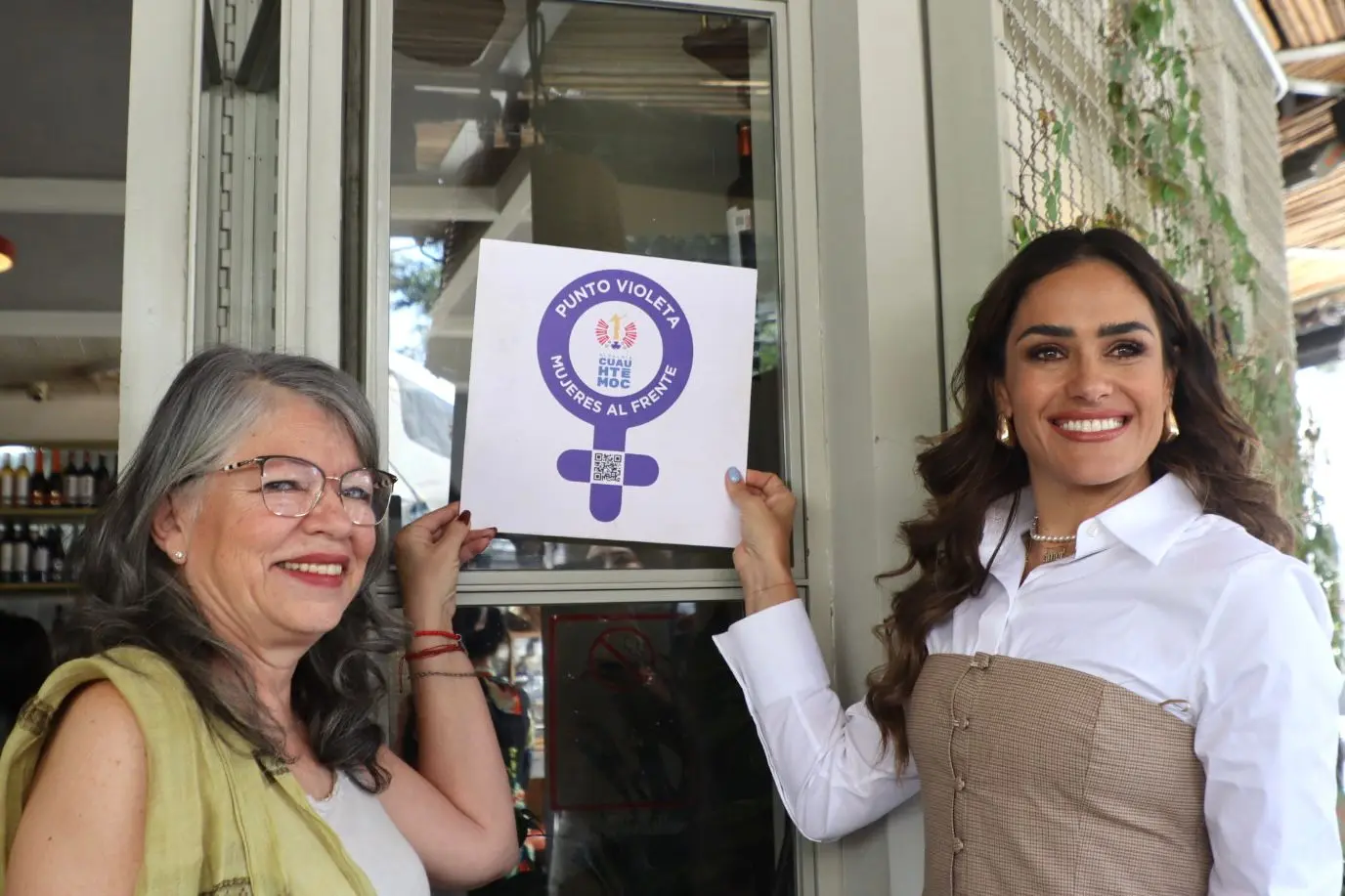 Se han instalado diversos Puntos Violeta donde las mujeres violentadas pueden recibir ayuda. Alcaldía Cuauhtémoc.