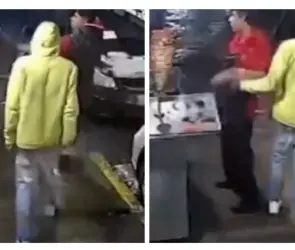 Violento asalto en taquería de Iztacalco queda grabado en video