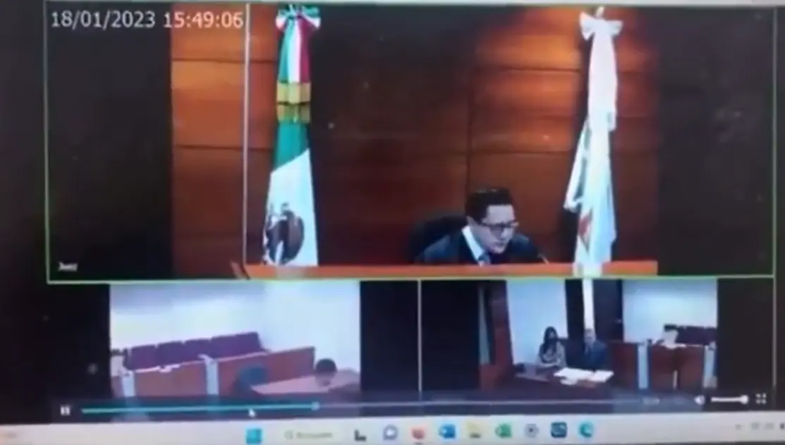 El insólito correo del abogado desato risas en plena audiencia. Captura de pantalla