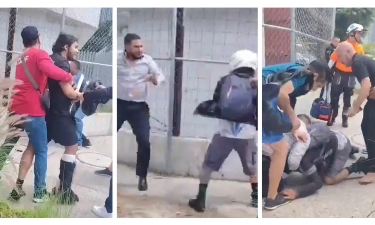  Abogado de Alex Marín agrede a motociclista tras choque vehicular 