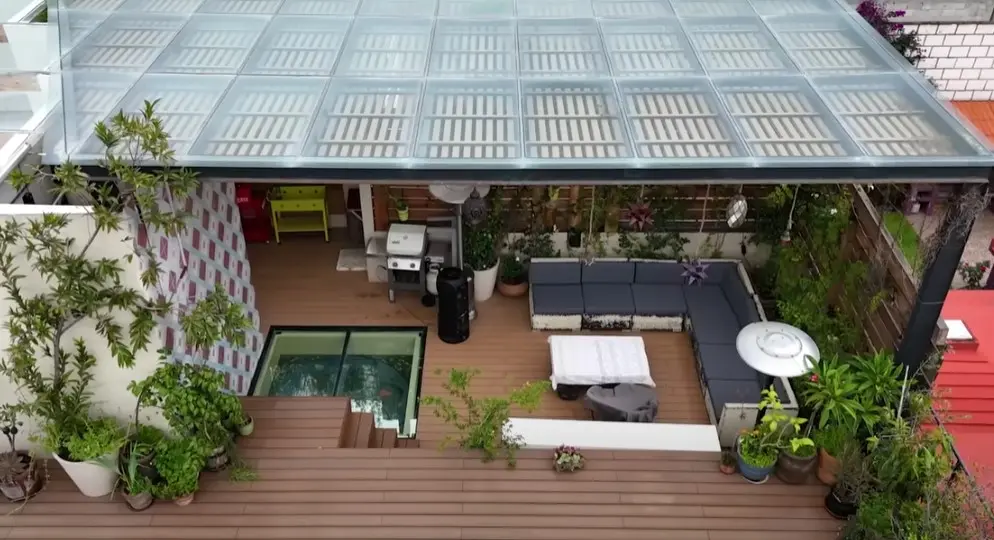 El roof garden es su lugar favorito de la casa.