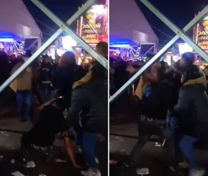 Se arma riña campal durante presentación de La Arrolladora en la Feria de Tulancingo 2025