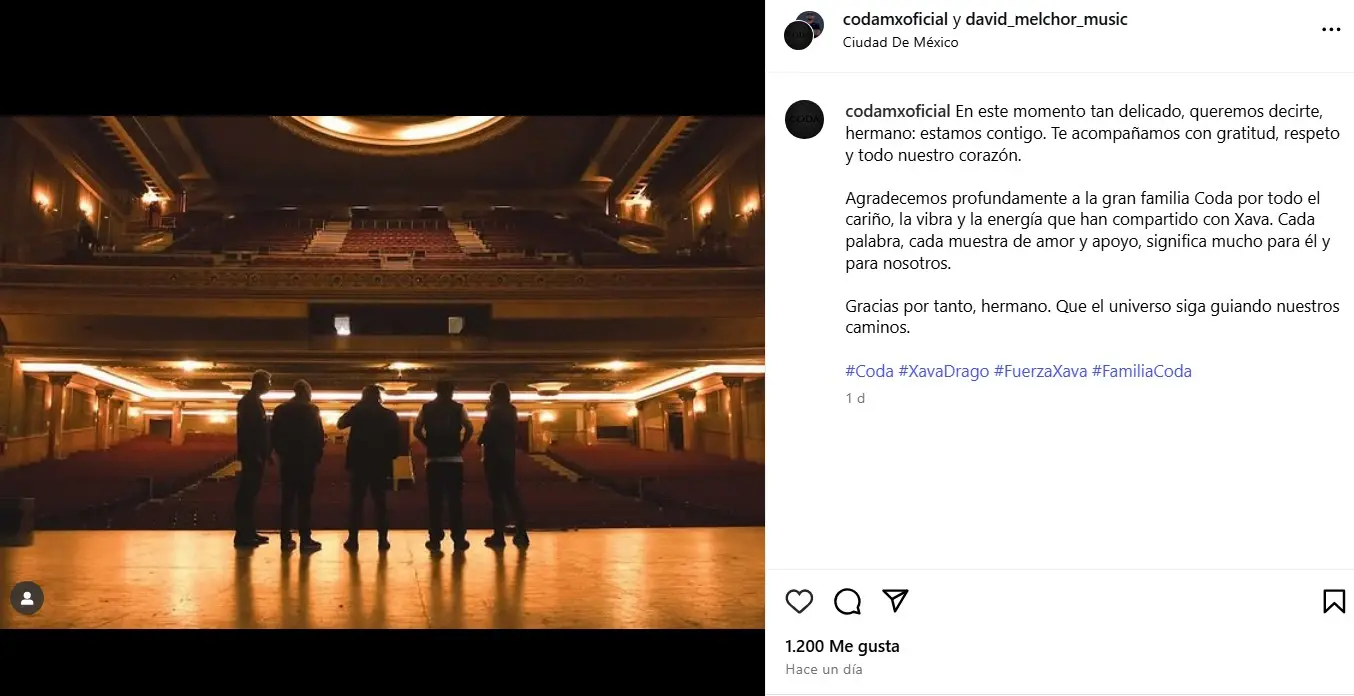 CODA expresa su apoyo Instagram