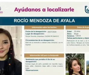 Desaparece Rocío Mendoza en Iztapalapa: testigos vieron que dos hombres se la llevaban inconsciente