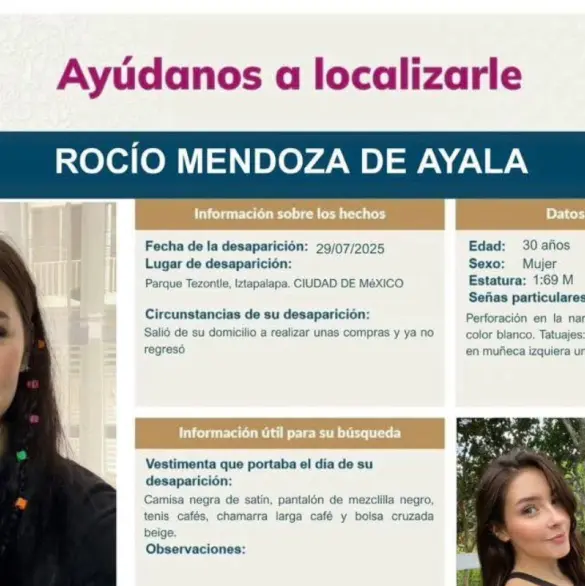 Desaparece Rocío Mendoza en Iztapalapa: testigos vieron que dos hombres se la llevaban inconsciente