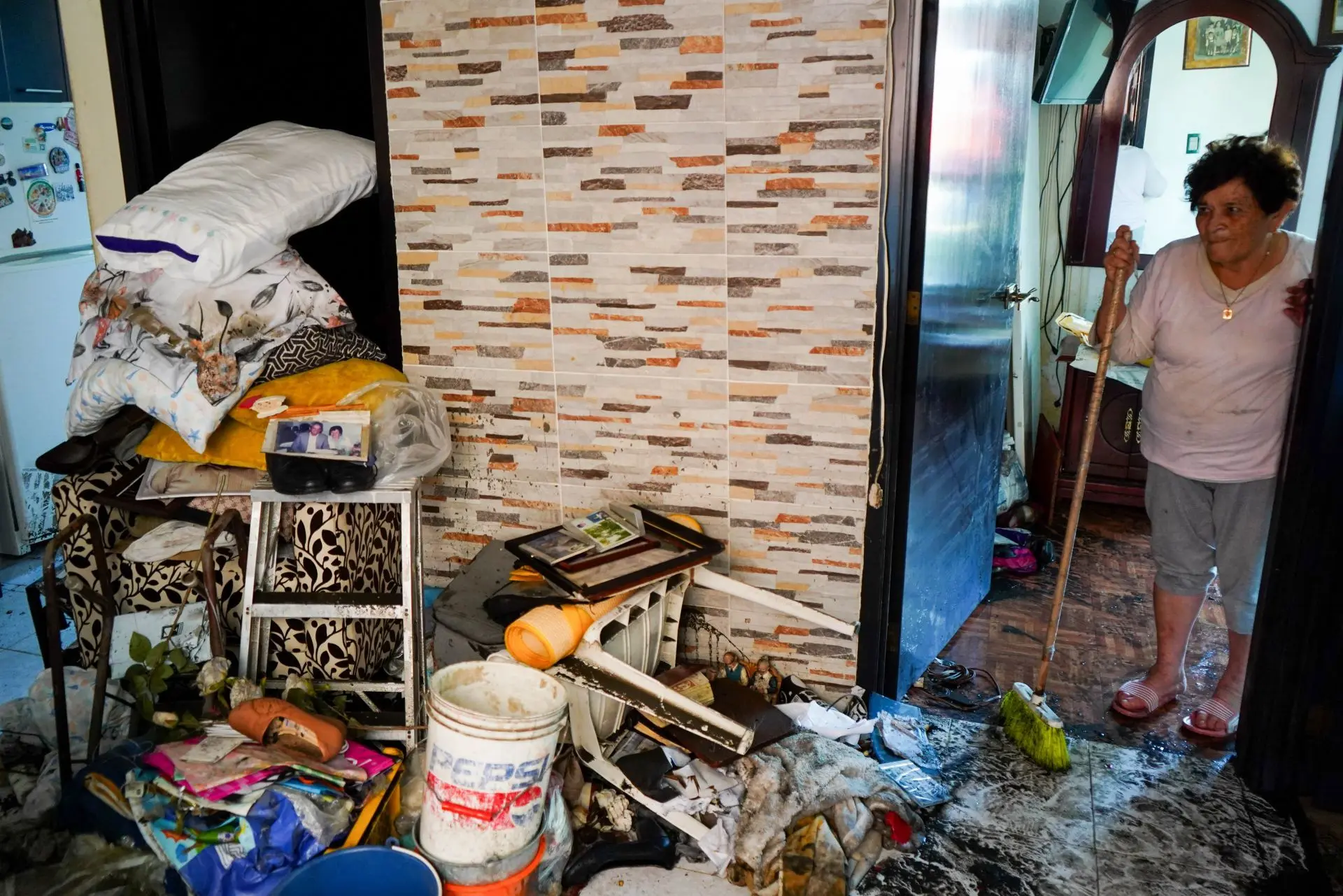 Al despertar, los ciudadanos vieron los estragos.