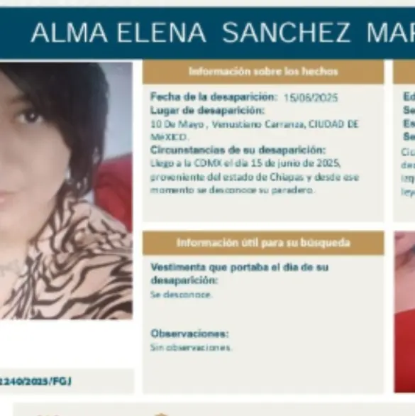 Alma Sánchez llegó a CDMX desde Chiapas para trabajar; su cuerpo fue hallado enmurallada en una construcción