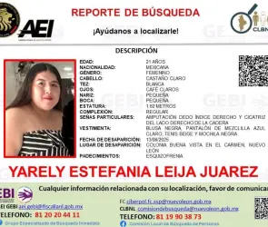 Desaparece joven con esquizofrenia: Fiscalía busca a Yarely Estefanía