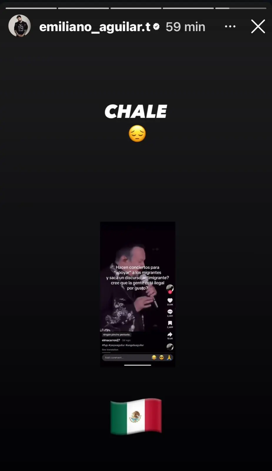 Emiliano Aguilar critica a su papá Instagram
