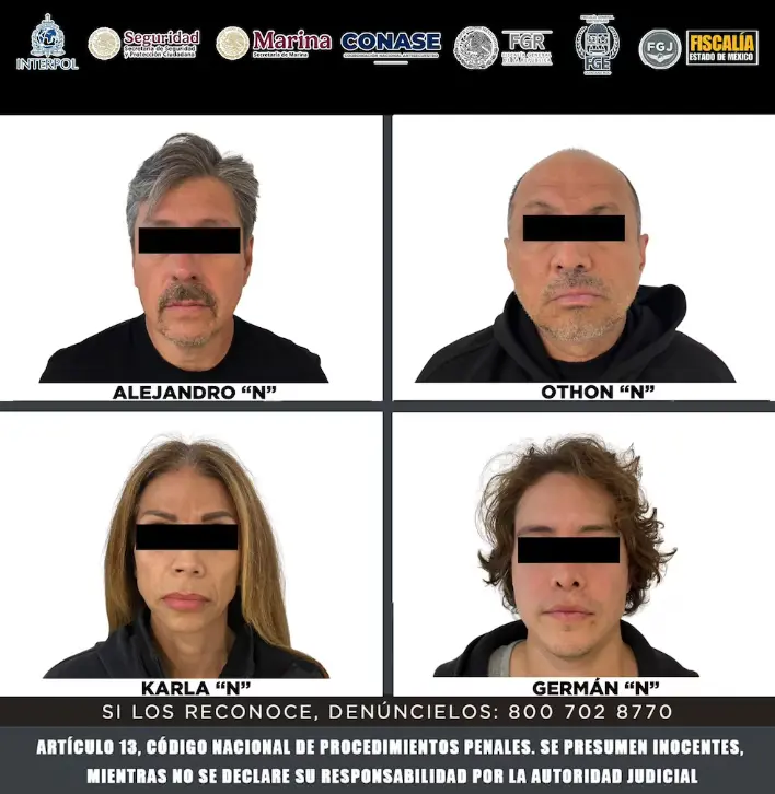 Los cuatro fueron detenidos en Cancún. Especial