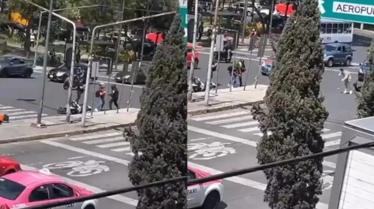 El incidente quedó captado por las cámaras de seguridad. Especial.