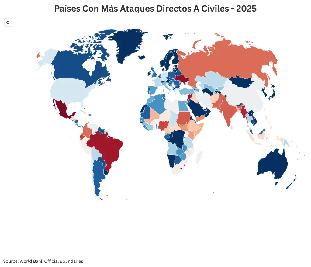 Países con más ataques contra civiles. Mauricio Hernández | Quinto Poder.