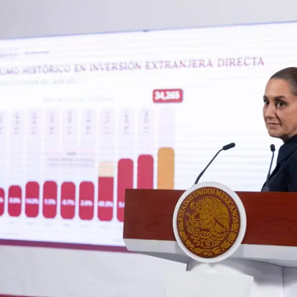 Sheinbaum celebra récord histórico en inversión extranjera en México