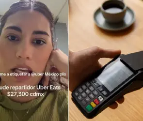 Mujer denuncia fraude de repartidor de Uber Eats: le cobró 27,300 en vez de 273 pesos