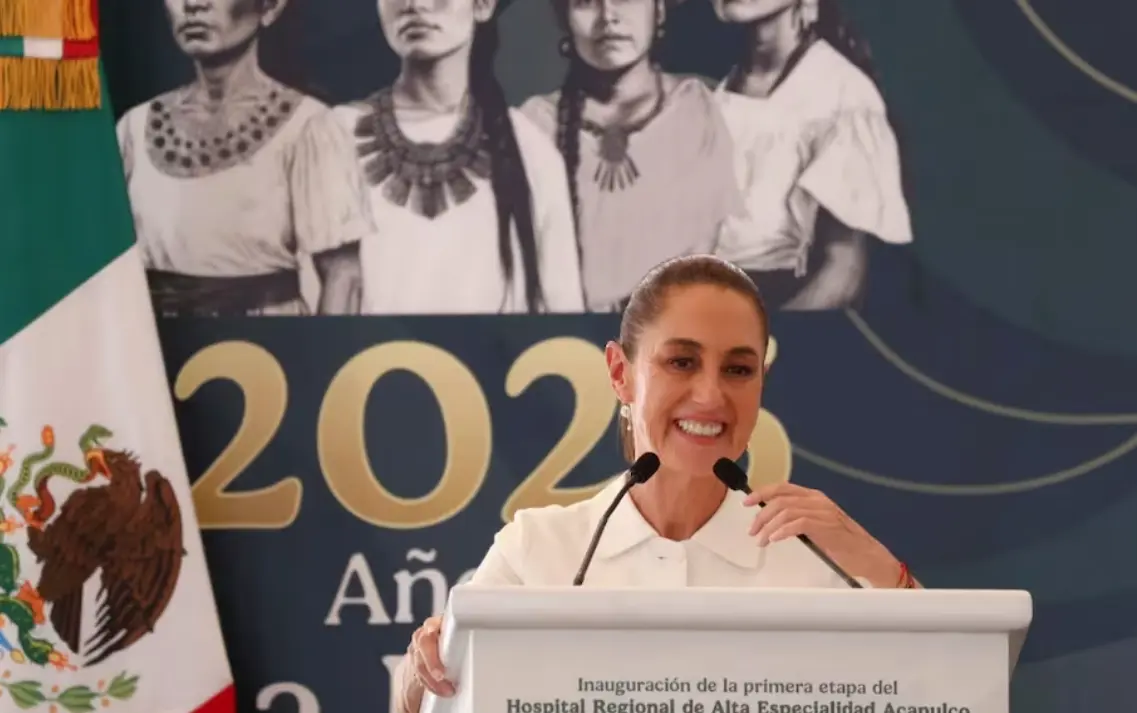 Sheinbaum durante Inauguración del Hospital Regional de Alta Especialidad ISSSTE. Especial