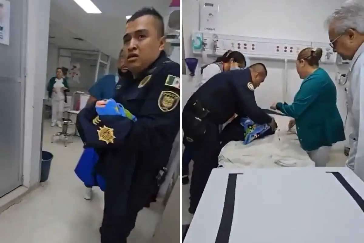  Oficial rescata a bebé abandonada en baños del Metro UAM 