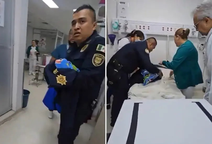 Oficial rescata a bebé abandonada en baños del Metro UAM