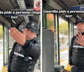 Mire, ahí están las normas: Guardia impide que persona ciega suba al transporte con su perro guía