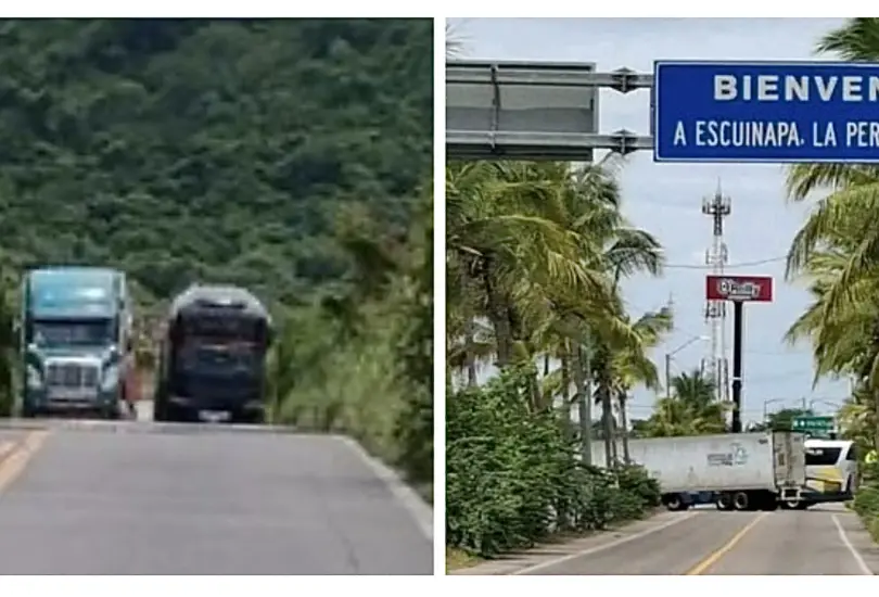 Liberan carreteras de Escuinapa tras bloqueos; reportan despojo de vehículos