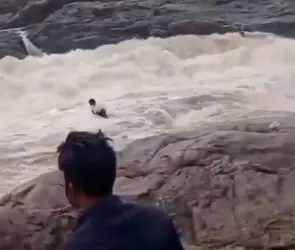 Youtuber desaparece tras ser arrastrado por la corriente en cascada