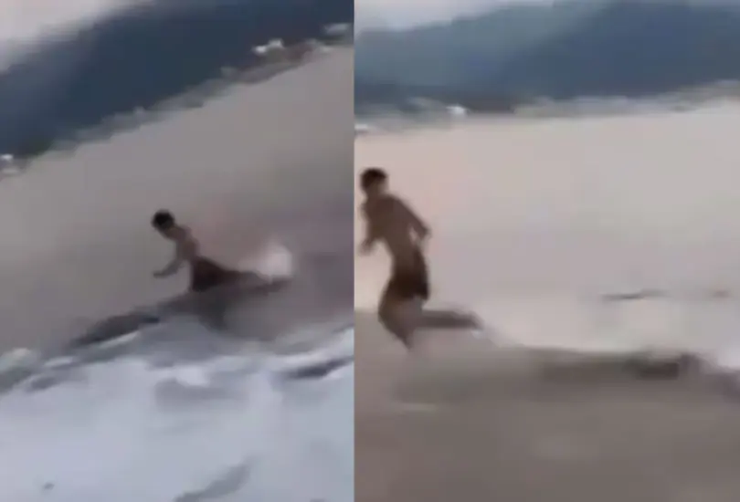 Impactantes imágenes muestran cómo un joven logró esquivar a un cocodrilo. Impactantes imágenes muestran cómo un joven logró esquivar a un cocodrilo.