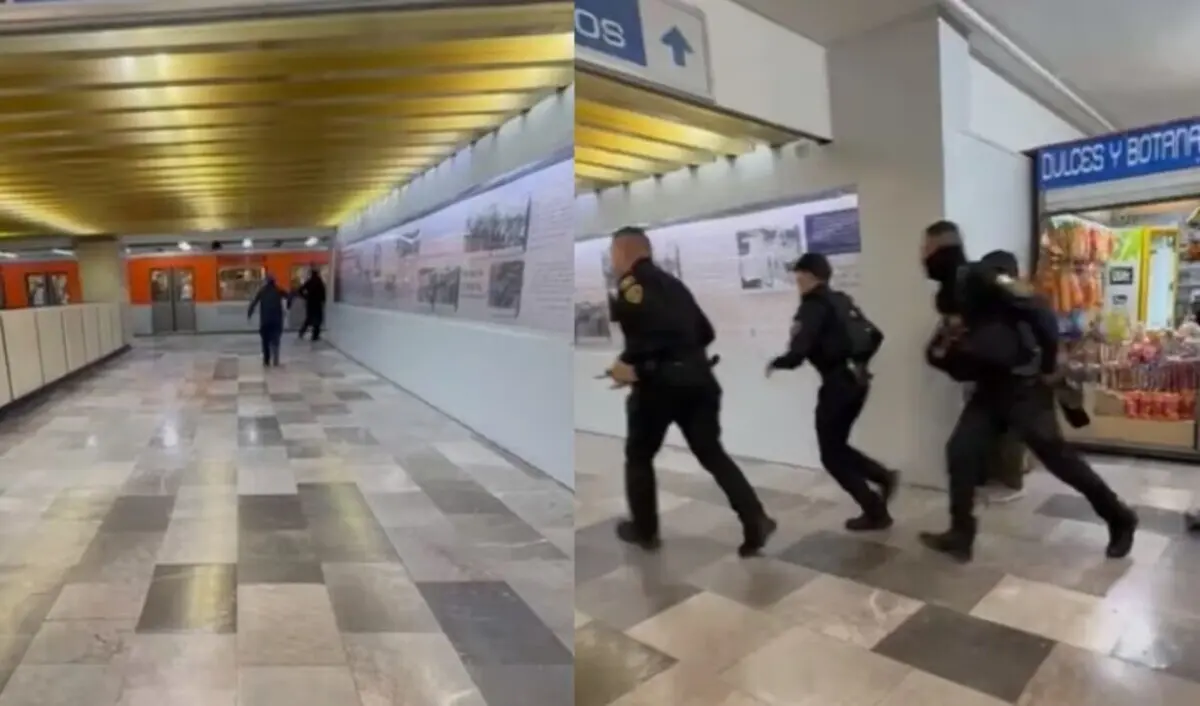  Realizan operativo para buscar a 2 presuntos ladrones en estación Normal de la Línea 2 del Metro. 