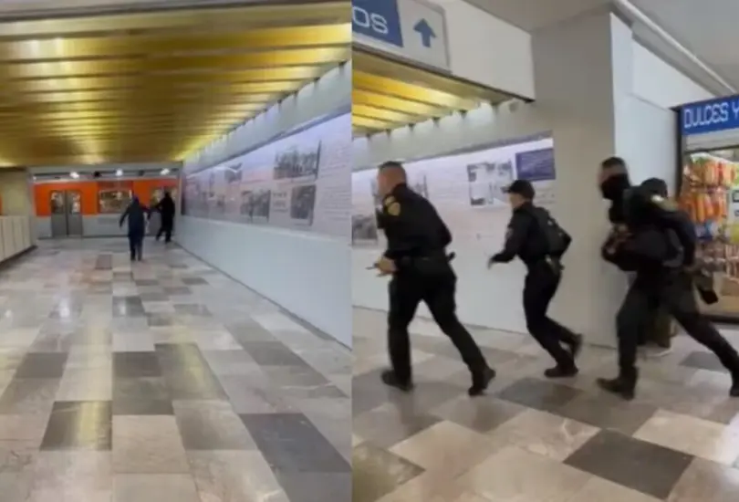 Realizan operativo para buscar a 2 presuntos ladrones en estación Normal de la Línea 2 del Metro. Realizan operativo para buscar a 2 presuntos ladrones en estación Normal de la Línea 2 del Metro.