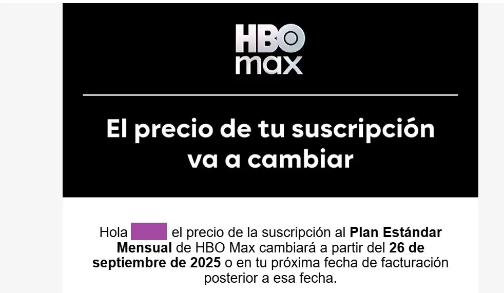 HBO Max sube sus precios Captura de pantalla