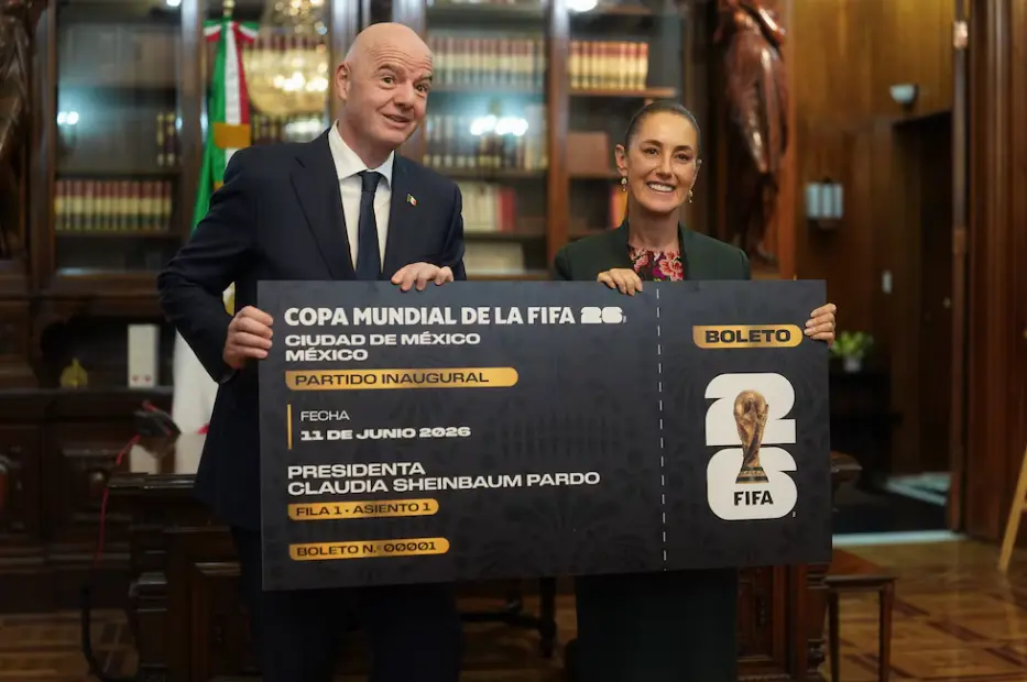El presidente de la FIFA Gianni Infantino, visito a la presidenta de México, Claudia Sheinbaum para revisar los trabajos de la Copa del Mundo 2026. Especial