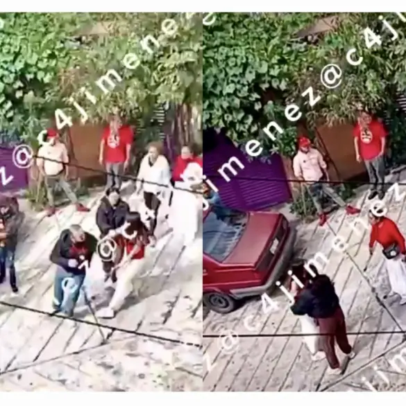 Mujer con bebé en brazos apunta con rifle a vecinos en Naucalpan