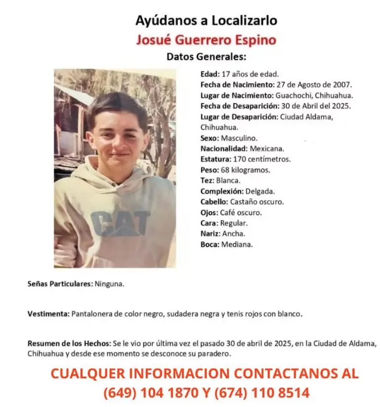 Josué habría cumplido 18 años el pasado 27 de agosto. Especial