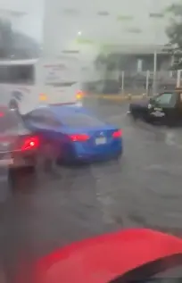 El paradero de Indios Verdes quedó inundado. Captura de pantalla.