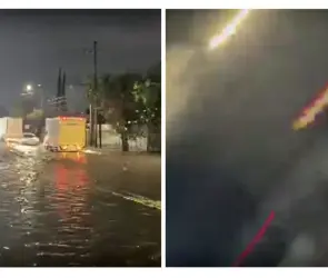 Reportero de Telediario cae en coladera al grabar inundaciones en Tultitlán | VIDEO