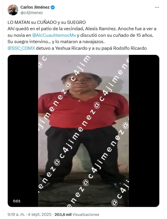 Suegro y cuñado matan a joven a navajazos Especial