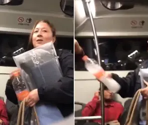 Lady Herpes golpea a joven en Metrobús de la CDMX por una infección en el ojo