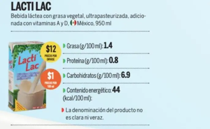 La Profeco reveló que la leche Lacti Lac no cumple con lo que promete. Especial