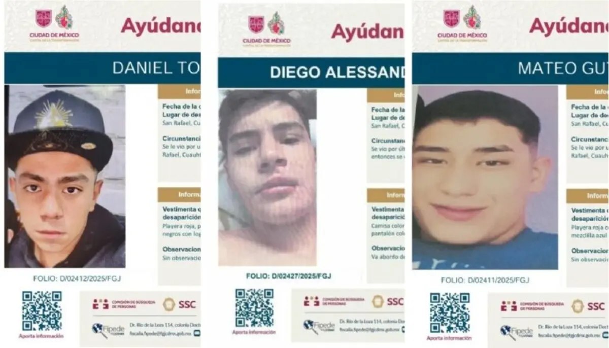  Los tres jóvenes desaparecieron tras acudir al Bar Bunny en la CDMX. 