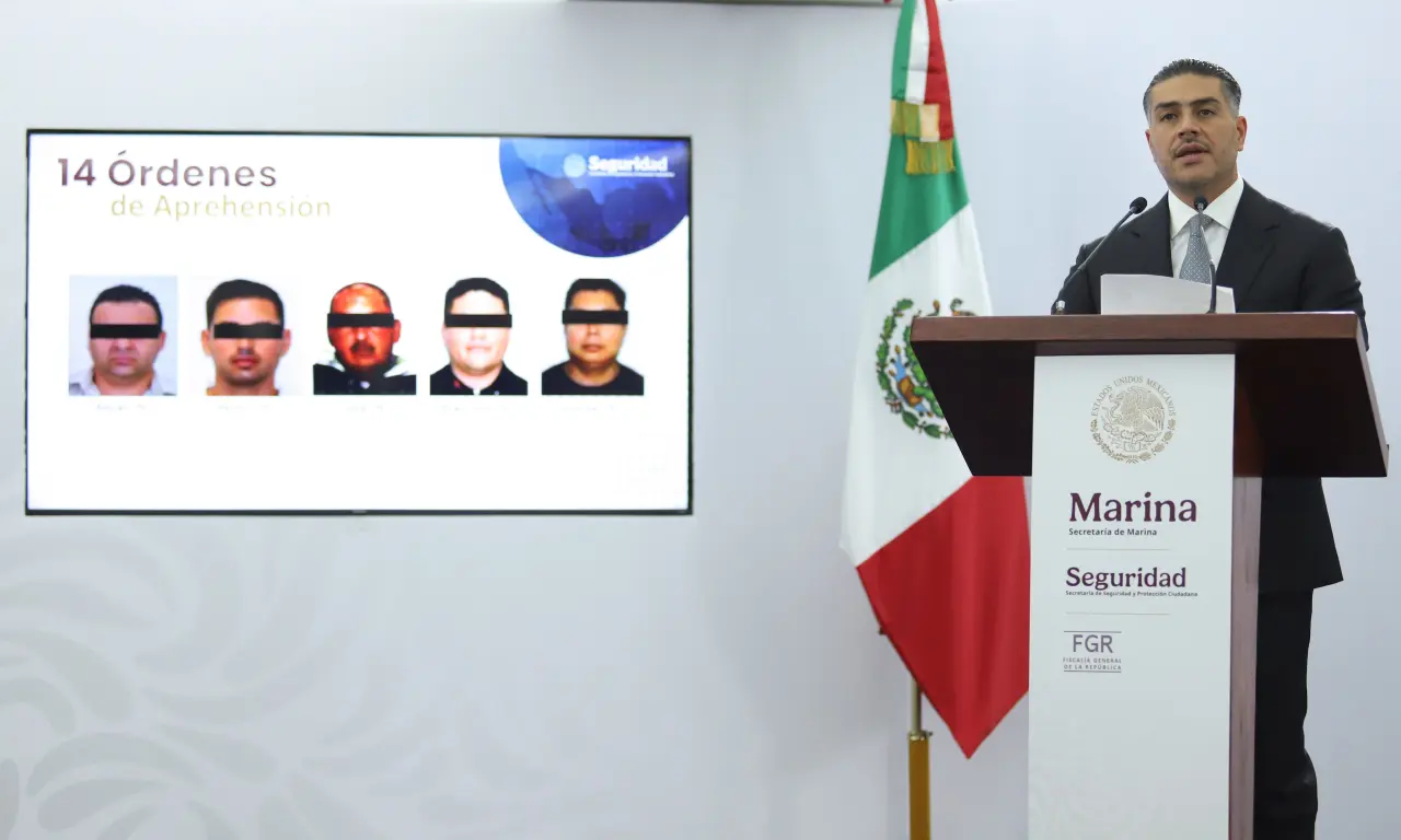  Harfuch anuncia captura de 14 implicados en red de huachicol fiscal 