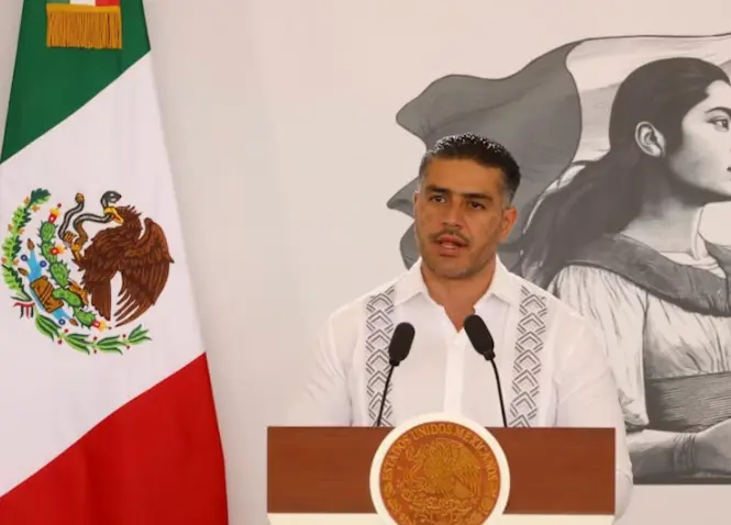 Omar García Harfuch, confirmó la captura de los implicados y destacó que entre ellos hay marinos en activo. Presidencia.