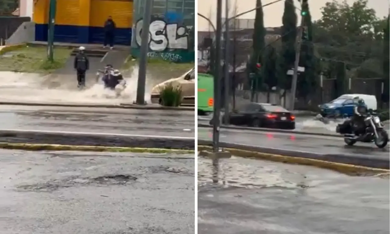  El momento exacto en que fueron arrastradas por la corriente. 