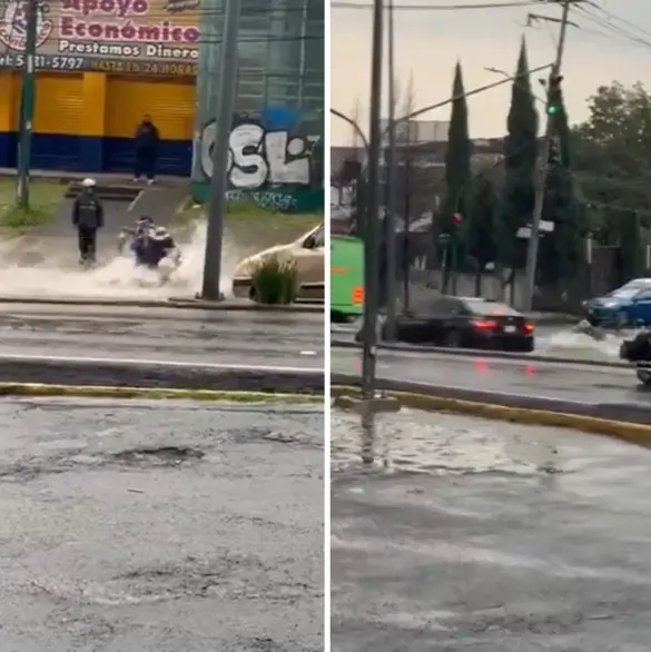 Dios bendito: Mujeres intentan cruzar aguas en Tlalpan y son arrastradas por la corriente