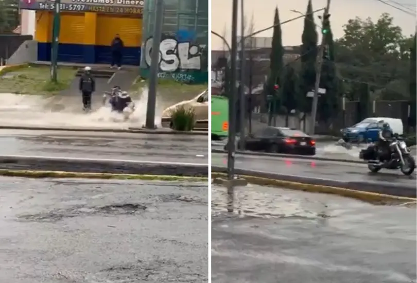 El momento exacto en que fueron arrastradas por la corriente.