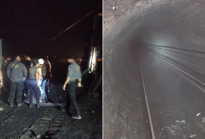 Al menos 16 mineros quedaron atrapados. Al menos 16 mineros quedaron atrapados.