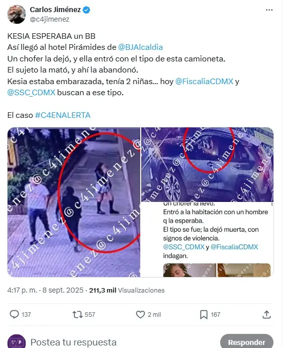 Kesia esperaba un bebé y fue asesinada en hotel Pirámides Especial