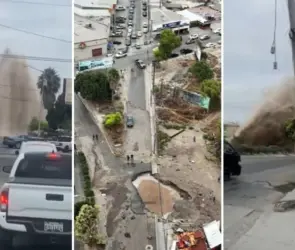 Explosión de tubería inunda Tijuana y deja sin agua a 630 colonias