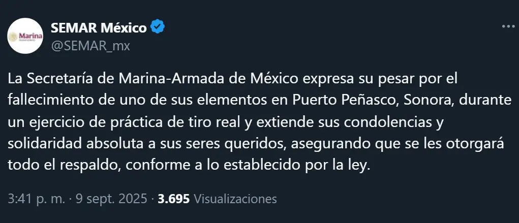 Marina confirma la muerte de segundo marino Captura de pantalla