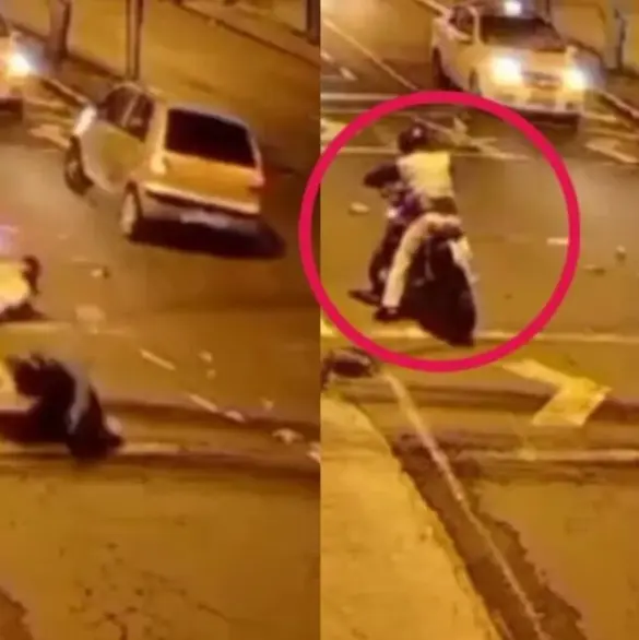 Motociclista choca y abandona a su novia herida para revisar su moto