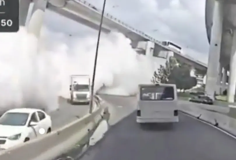 El momento exacto de la explosión de la pipa de gas.